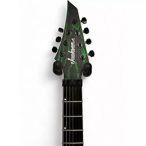 Used Jackson Jackson Pro Series Dinky DK Modern Ash FR7 Baked Green BLACK AND GREEN Solid Body Electric Guitar BLACK AND GREEN - musicians--Friend