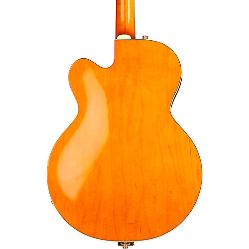 Gretsch Guitars G6609TFM Players Edition Broadkaster Center Block Electric Guitar With String-Thru Bigsby and Flame Maple Bourbon Stain - musicians--Friend