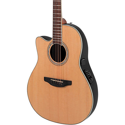Ovation CS24L Celebrity Series Traditional Mid-Depth Left-Handed Acoustic-Electric Guitar Natural - musicians--Friend