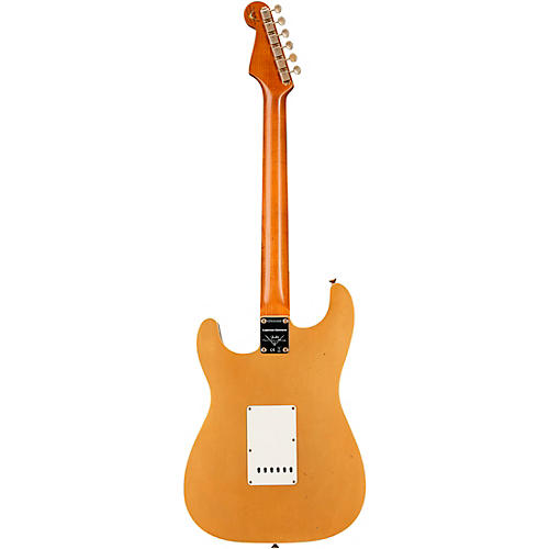 Fender Custom Shop Limited-Edition Double-Bound Stratocaster Journeyman Relic Electric Guitar Aged Sherwood Green Metallic - musicians--Friend