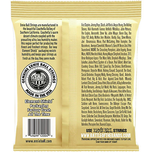 Ernie Ball 2004 Earthwood 80/20 Bronze Light Acoustic Guitar Strings 2-Pack - musicians--Friend