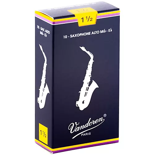 Vandoren SR21 Traditional Alto Saxophone Reeds Strength 2.5 Box of 10 - musicians--Friend