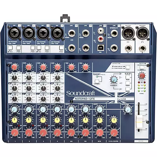 Soundcraft Notepad-12FX Small Format 12 Channel Analog Mixing Console w/ USB I/O & Effects - musicians--Friend
