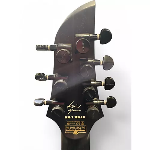 Used Schecter Guitar Research KM7 MK3 Gray Solid Body Electric Guitar Gray - musicians--Friend