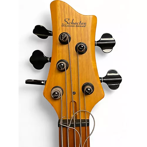 Used Schecter Guitar Research session  Natural Electric Bass Guitar Natural - musicians--Friend