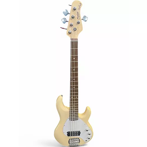 Used Sterling by Music Man stingray 5  white  Electric Bass Guitar white - musicians--Friend