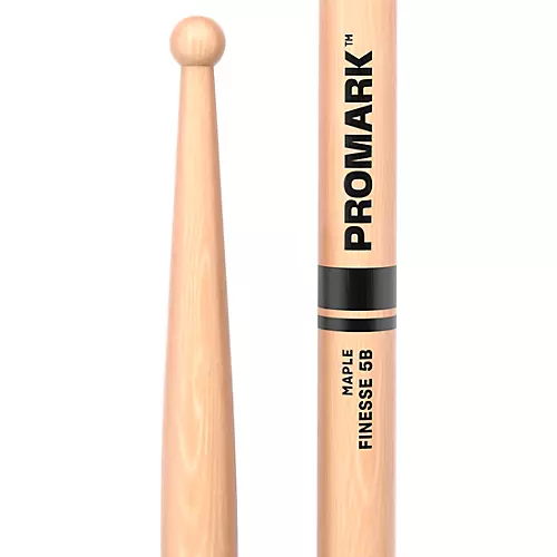 Promark Finesse Maple Round Tip Drum Sticks 5A Wood - musicians--Friend