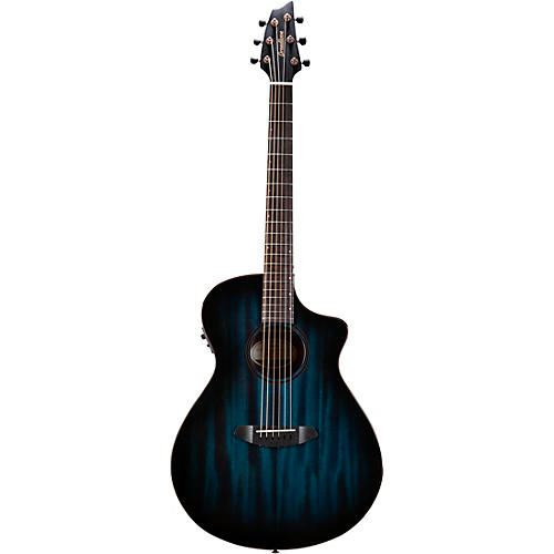 Breedlove Rainforest S African Mahogany Concert Acoustic-Electric Guitar Midnight Blue - musicians--Friend
