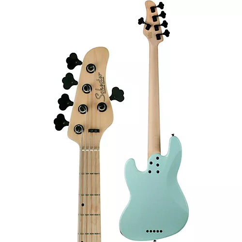 Schecter Guitar Research J-5 Maple Fingerboard 5-String Bass Sea Foam Green - musicians--Friend