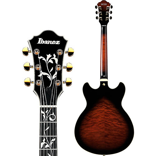 Ibanez Artcore Expressionist AS93QMSP Semi-Hollowbody Electric Guitar Dark Brown Sunburst - musicians--Friend