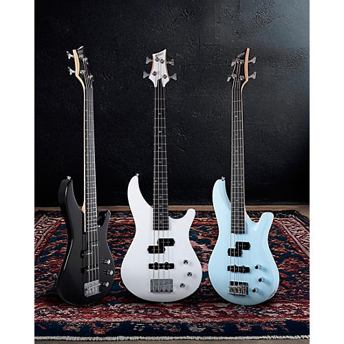 Mitchell MB100 Short-Scale Solidbody Electric Bass Guitar Charcoal Satin - musicians--Friend