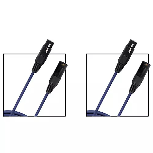 D'Addario Classic Pro Microphone Cable 2-Pack 20 ft. Dark Blue - musicians--Friend