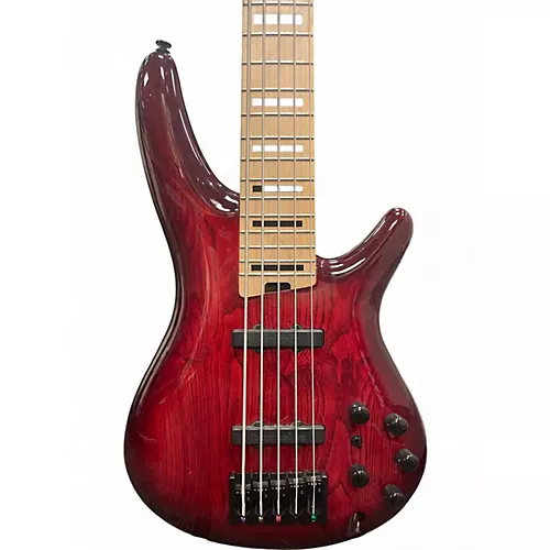 Used Ibanez ANB205 Premium Series Adam Nitti Signature Bass Wine Red Burst Electric Bass Guitar Wine Red Burst - musicians--Friend