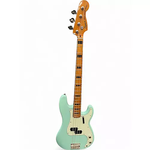 Used Squier Classic Vibe 1970S Precision Bass Surf Green Electric Bass Guitar Surf Green - musicians--Friend