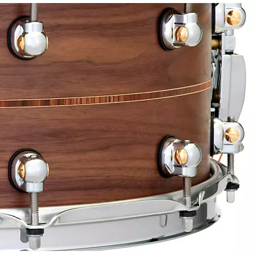 Pearl Music City Custom Solid Shell Snare Walnut with Kingwood Center Inlay 14 x 6.5 in. - musicians--Friend