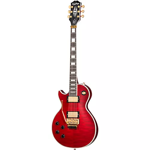 Epiphone Alex Lifeson Les Paul Custom Axcess Left-Handed Electric Guitar Ruby - musicians--Friend