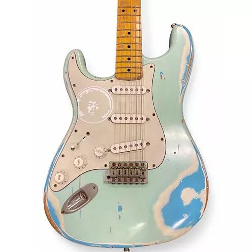 Used Nash Guitars S57 LH SSS HEAVY RELIC Blue Electric Guitar Blue - musicians--Friend