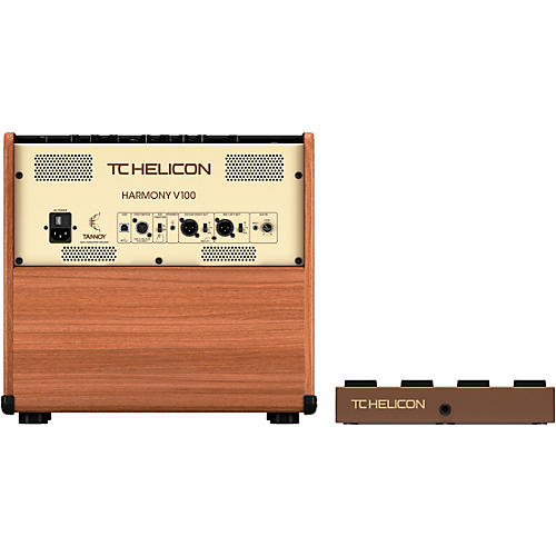 TC Helicon HARMONY V100 100 Watt 2-Channel Acoustic Amplifier with Vocal Processing Brown - musicians--Friend