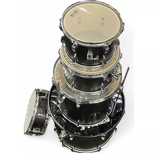 Used TAMA 5 Piece Imperialstar Black Drum Kit Black - musicians--Friend
