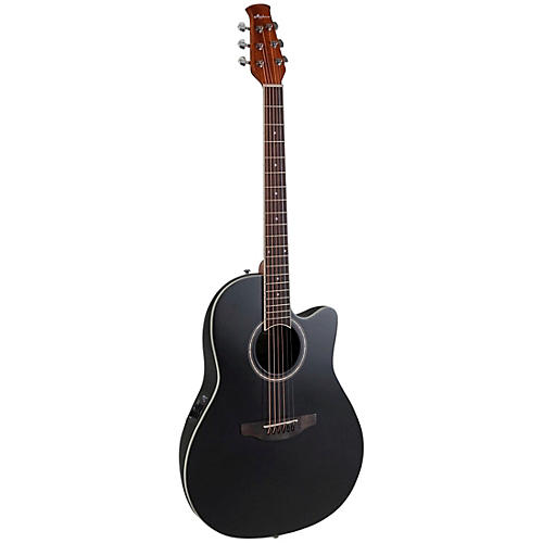 Applause AB28-5S Traditional Series Super Shallow Acoustic-Electric Guitar Black - musicians--Friend