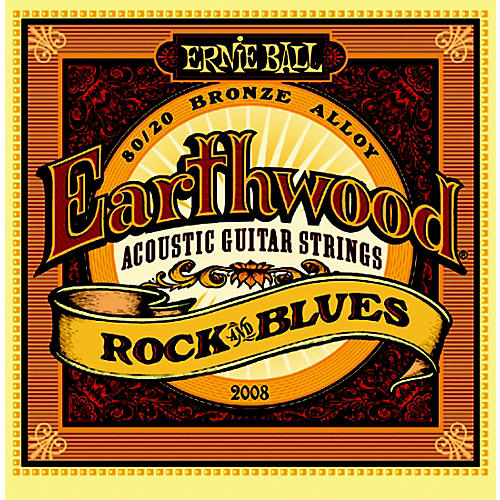 Ernie Ball 2008 Earthwood 80/20 Bronze Rock and Blues Acoustic Guitar Strings 2-Pack - musicians--Friend