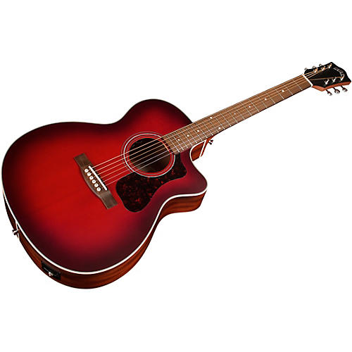 Guild OM-240CE Orchestra Acoustic-Electric Guitar Oxblood Burst - musicians--Friend