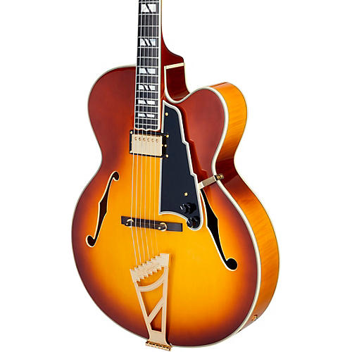 D'Angelico Excel EXL-1 Hollowbody Electric Guitar Dark Iced Tea Burst - musicians--Friend