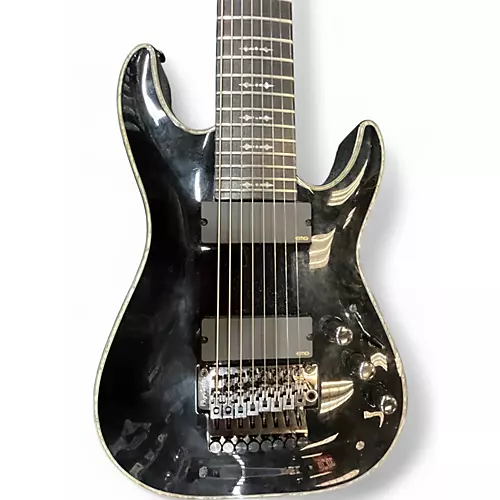 Used Schecter Guitar Research Hellraiser C8 8 Floyd Rose BLACK Solid Body Electric Guitar BLACK - musicians--Friend