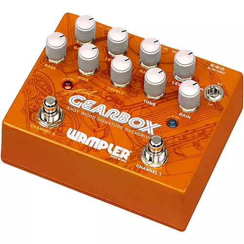 Wampler GEARBOX Andy Wood Signature Overdrive Effects Pedal Orange - musicians--Friend
