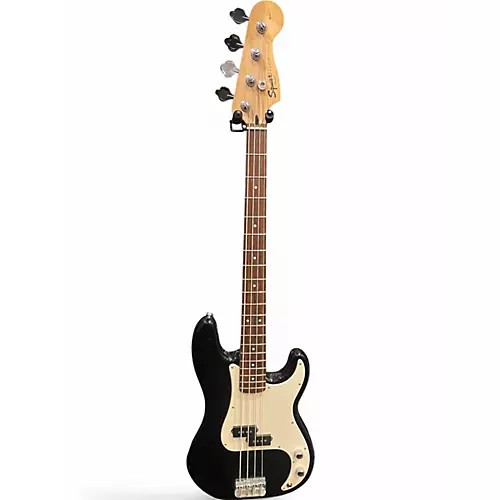 Used Squier Affinity Precision Bass Black Electric Bass Guitar Black - musicians--Friend