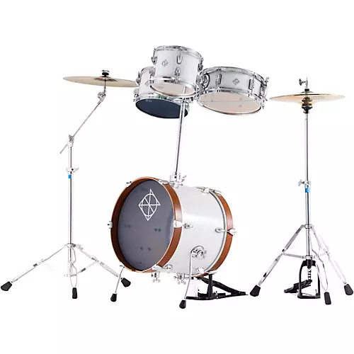 Dixon Jet Set Plus 5-Piece Shell Pack Sub Zero White - musicians--Friend