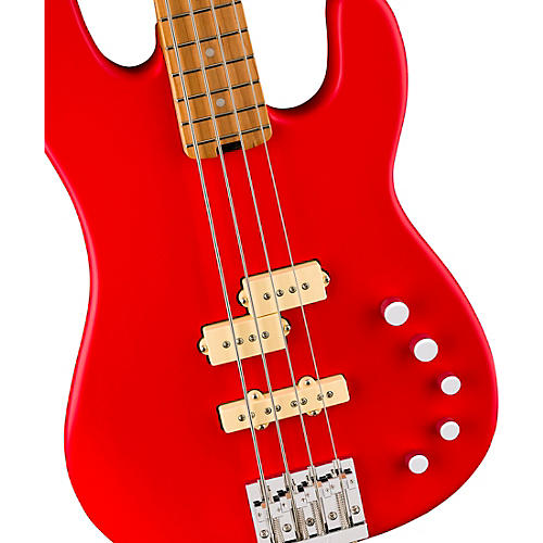 Charvel PM SD PJ IV MAH Bass Guitar Satin Ferrari Red - musicians--Friend