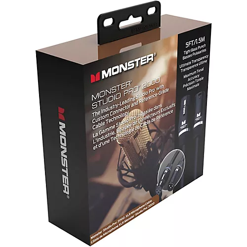Monster Cable Prolink Studio Pro 2000 Microphone Cable 30 ft. Black - musicians--Friend