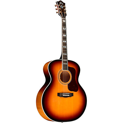 Guild F-55E Maple Jumbo Acoustic-Electric Guitar Antique Burst - musicians--Friend