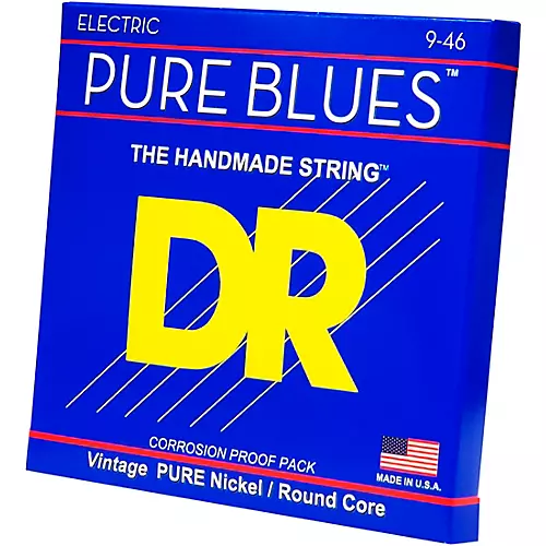 DR Strings PHR9/46 Pure Blues Nickel Lite'n'Heavy Electric Guitar Strings - musicians--Friend