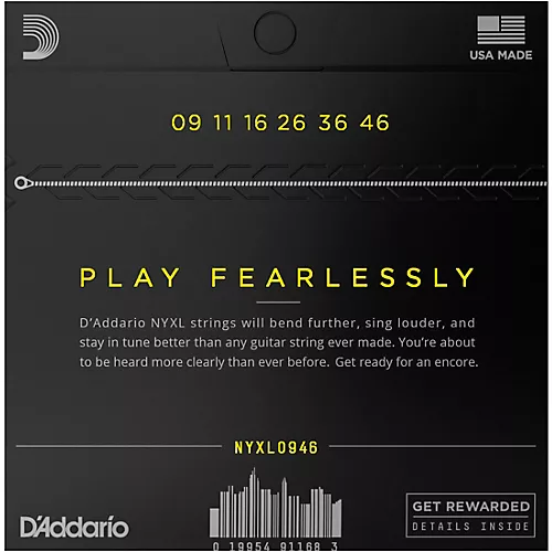 D'Addario NYXL0946 Super Light Top/Regular Bottom Electric Guitar Strings - musicians--Friend