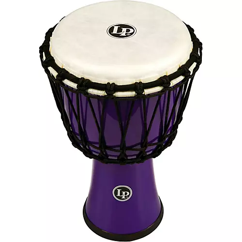 LP World Rope-Tuned Circle Djembe, 7 in. Blue Marble - musicians--Friend