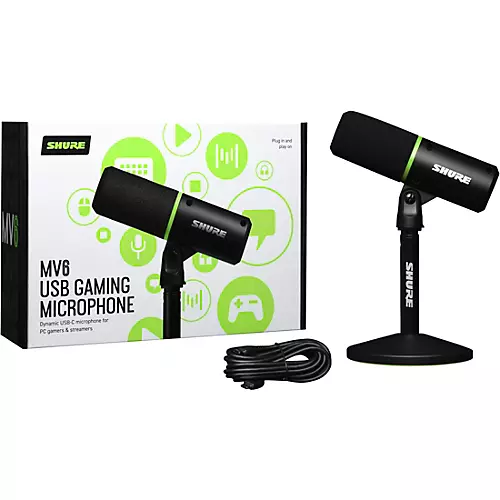 Shure MV6 USB Speech Microphone, Black - musicians--Friend