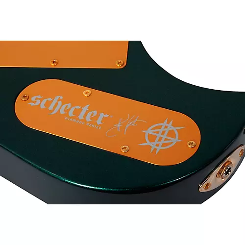 Schecter Guitar Research Synyster Gates Custom 7-String TR Headless Electric Guitar Oak Green Metallic - musicians--Friend