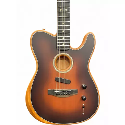 Used Fender American Acoustasonic Telecaster Sunburst Acoustic Electric Guitar Sunburst - musicians--Friend