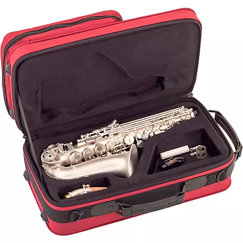 Allora ASPS-550 Paris Series Curved Soprano Sax Silver Matte Silver Matte Keys - musicians--Friend