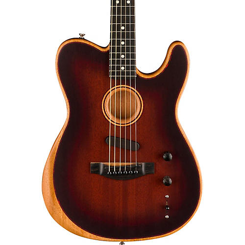 Fender American Acoustasonic Telecaster All-Mahogany Acoustic-Electric Guitar Natural - musicians--Friend