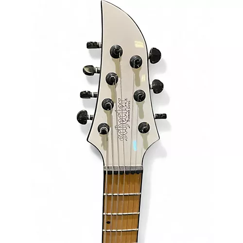 Used Schecter Guitar Research KM7 MKII NATURAL PEARL Solid Body Electric Guitar NATURAL PEARL - musicians--Friend
