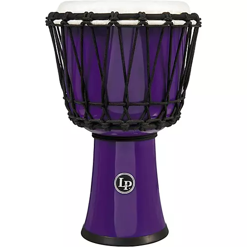 LP World Rope-Tuned Circle Djembe, 7 in. Blue Marble - musicians--Friend