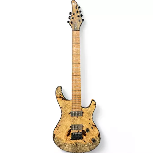 Used 2017 Mayones Regius 7 Buckeye Burl Natural Solid Body Electric Guitar Buckeye Burl Natural - musicians--Friend