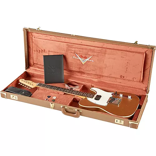 Fender Custom Shop 1963 Telecaster Custom Journeyman Relic Electric Guitar Masterbuilt by Paul Waller Aged Firemist Gold - musicians--Friend
