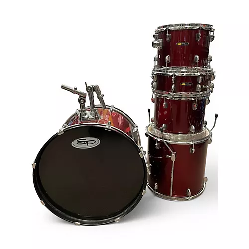 Used Sound Percussion Labs 5 Piece Unity Metallic Red Drum Kit Metallic Red - musicians--Friend