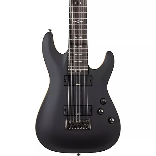 Schecter Guitar Research Demon-8 8-String Electric Guitar Satin Aged Black - musicians--Friend