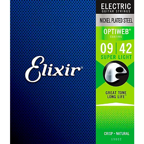 Elixir Electric Guitar Strings With OPTIWEB Coating, Super Light (.009-.042) - musicians--Friend