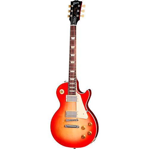 Gibson Les Paul Standard '50s Plain Top Limited-Edition Electric Guitar Washed Cherry Sunburst - musicians--Friend